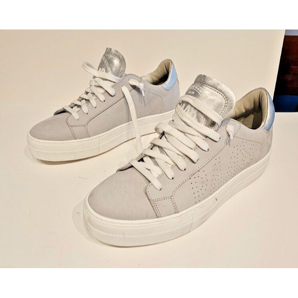 NEW P448 Thea Gray Suede Sneaker Made in Italy EU 42 (US 11) - Picture 2 of 7